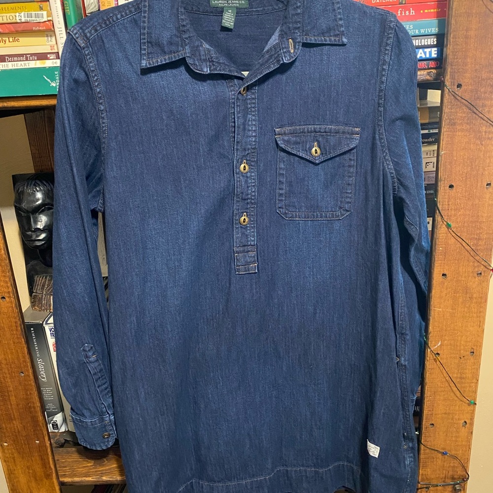Women’s Blue Denim Shirt w/pockets
